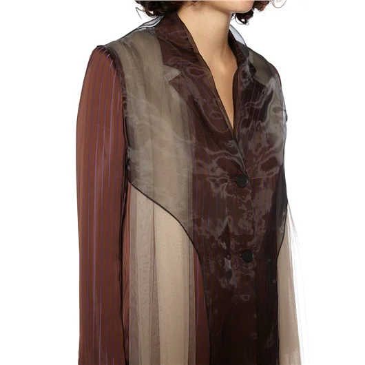 QUETSCHE_ GIACCA BLAZER CON INSERTO IN TULLE Novità