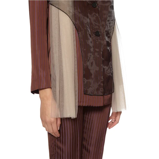 QUETSCHE_ GIACCA BLAZER CON INSERTO IN TULLE Novità