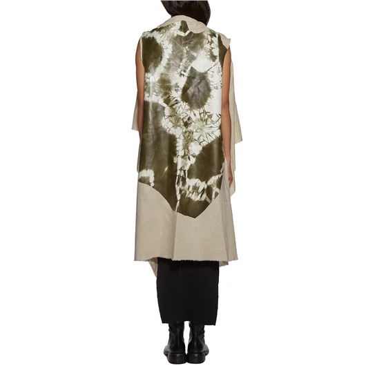 CLAUDIO CUTULI GILET IN PELLE E LINO Italy