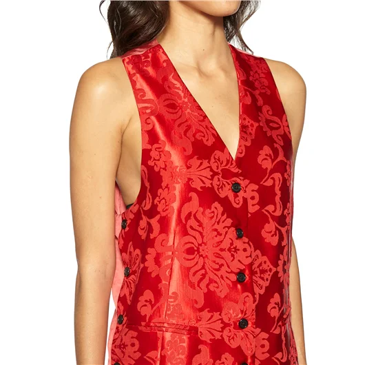ANN DEMEULEMEESTER GILET IN SETA JACQUARD Italia