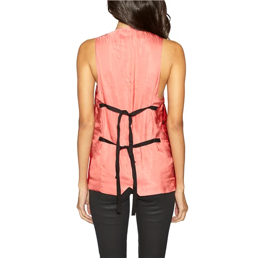 ANN DEMEULEMEESTER GILET IN SETA JACQUARD Italia