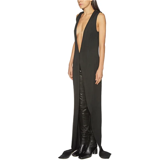 ANN DEMEULEMEESTER GILET LUNGO IN LANA 2025