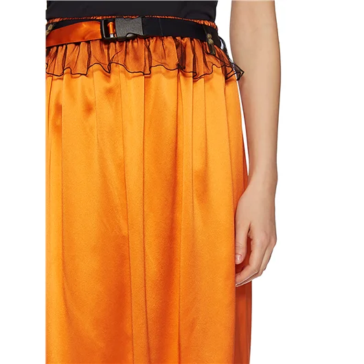 QUETSCHE_ GONNA IN SETA CON TASCHE APPLICATE Consegna Veloce