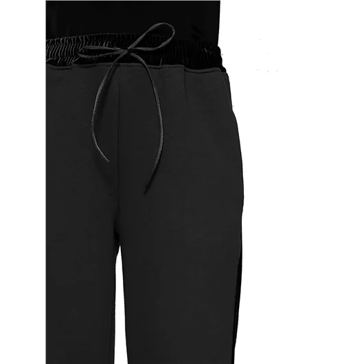 ANDREA YA'AQOV PANTALONE AMPIO CON BANDA IN VELLUTO Sconto