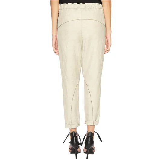 NOSTRASANTISSIMA PANTALONE BAGGY CON IMPUNTURE Saldi