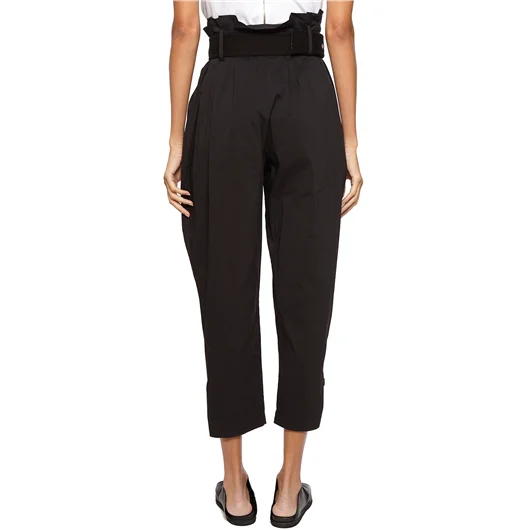 NU PANTALONI IN COTONE HIGH WAIST Saldi Di Fabbrica