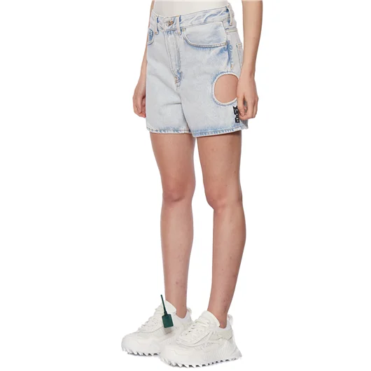 OFF-WHITE CO VIRGIL ABLOH SHORTS IN DENIM METEOR STRAIGHT Negozi Online