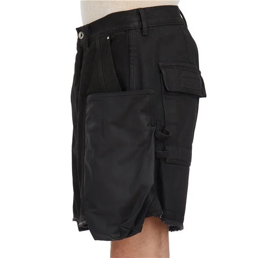 RICK OWENS BERMUDA IN DENIM STEFAN CARGO Nuova