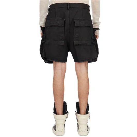 RICK OWENS BERMUDA IN DENIM STEFAN CARGO Nuova