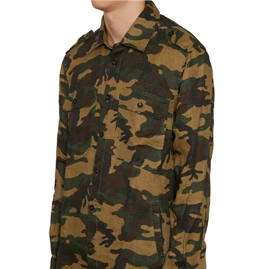 DANIELE ALESSANDRINI CAMICIA CAMOUFLAGE IN LINO I Più Venduti
