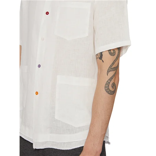 DANIELE ALESSANDRINI CAMICIA IN LINO Negozi Online