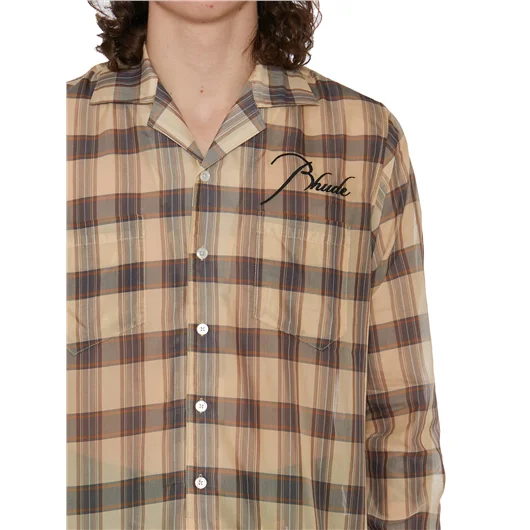 RHUDE CAMICIA LOGO IN MISTO COTONE Convenienza