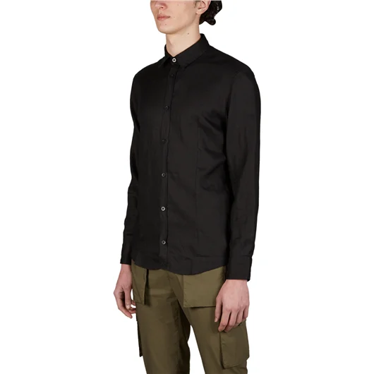 DANIELE ALESSANDRINI CAMICIA SLIM IN LINO Presa