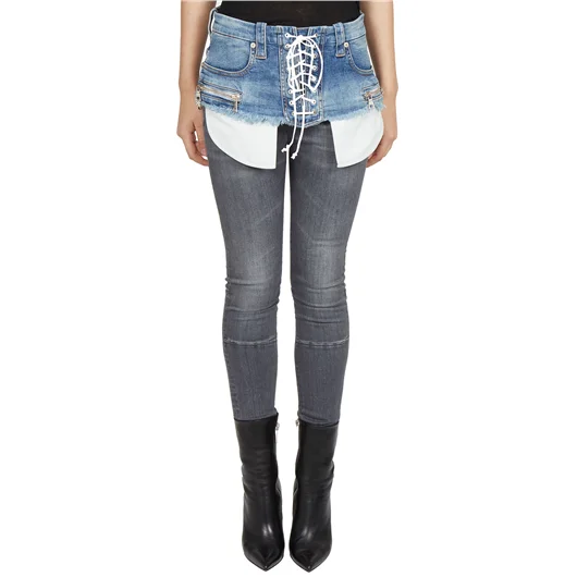 BEN TAVERNITI UNRAVEL CINTURA DENIM LACE UP Nuova