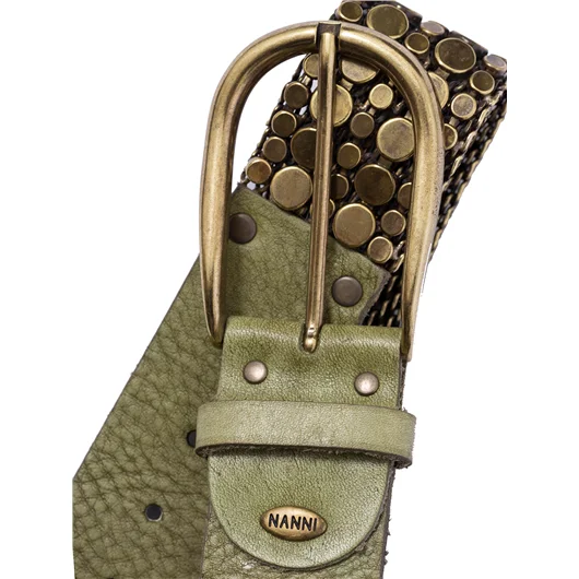 NANNI CINTURA IN PELLE E METALLO 4,00 CM 2025