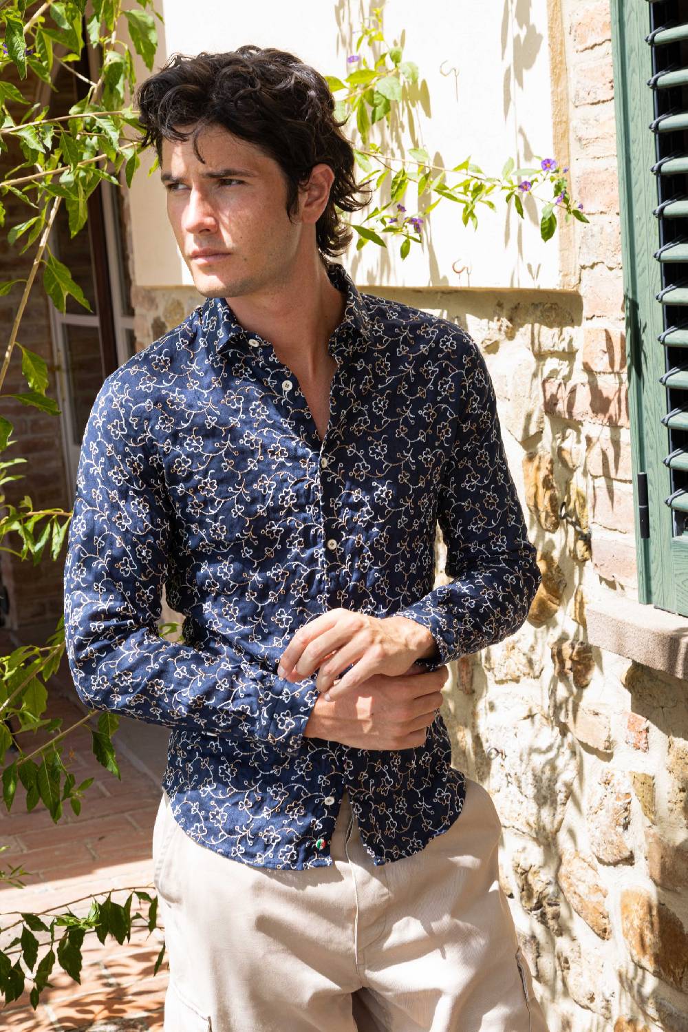 Poggianti Camicia uomo spring summer 24 FIRENZE-73F-233 Saldi Di Fabbrica