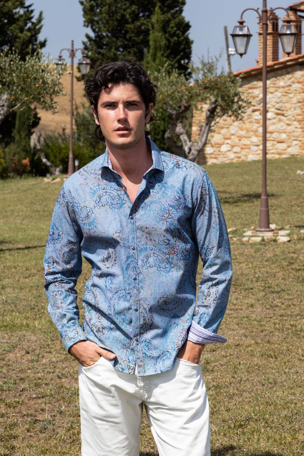Poggianti Camicia uomo spring summer 24 AREZZO-62F-207 Vendita