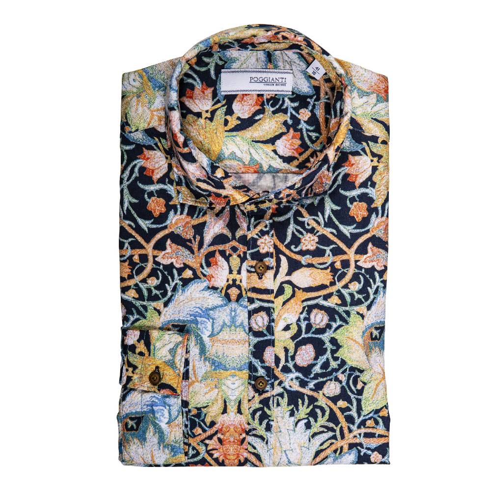 Poggianti Camicia fantasia collo francese Soddisfazione Garantita