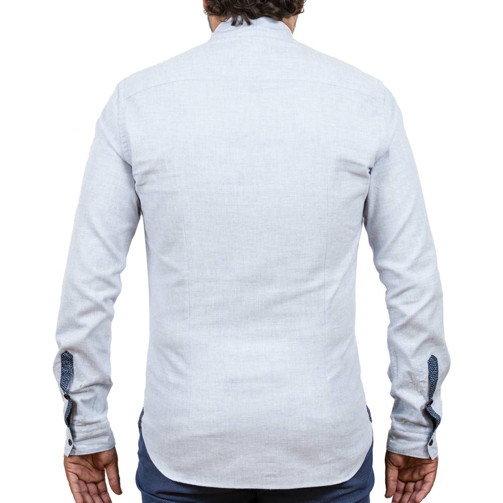 Poggianti Camicia in flanella con contrasti fantasia Novità