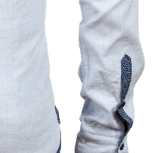 Poggianti Camicia in flanella con contrasti fantasia Novità