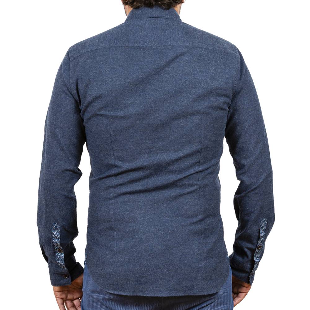 Poggianti Camicia in flanella con contrasti fantasia Presa
