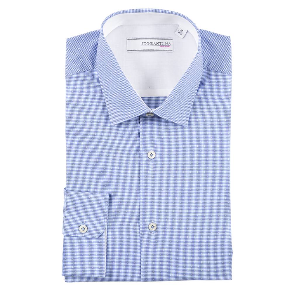Poggianti Camicia classica con inserti bianchi Offerta