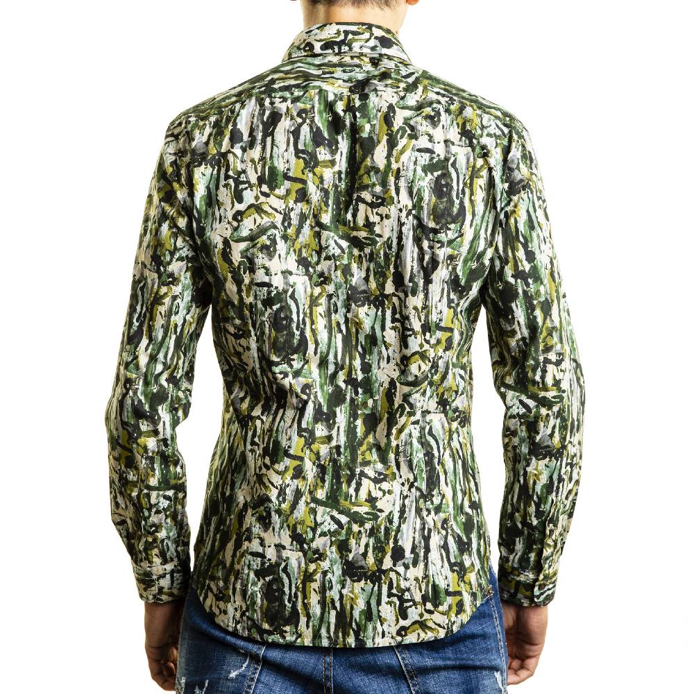 Poggianti Camicia fantasia collo piccolo Promozione Limitata