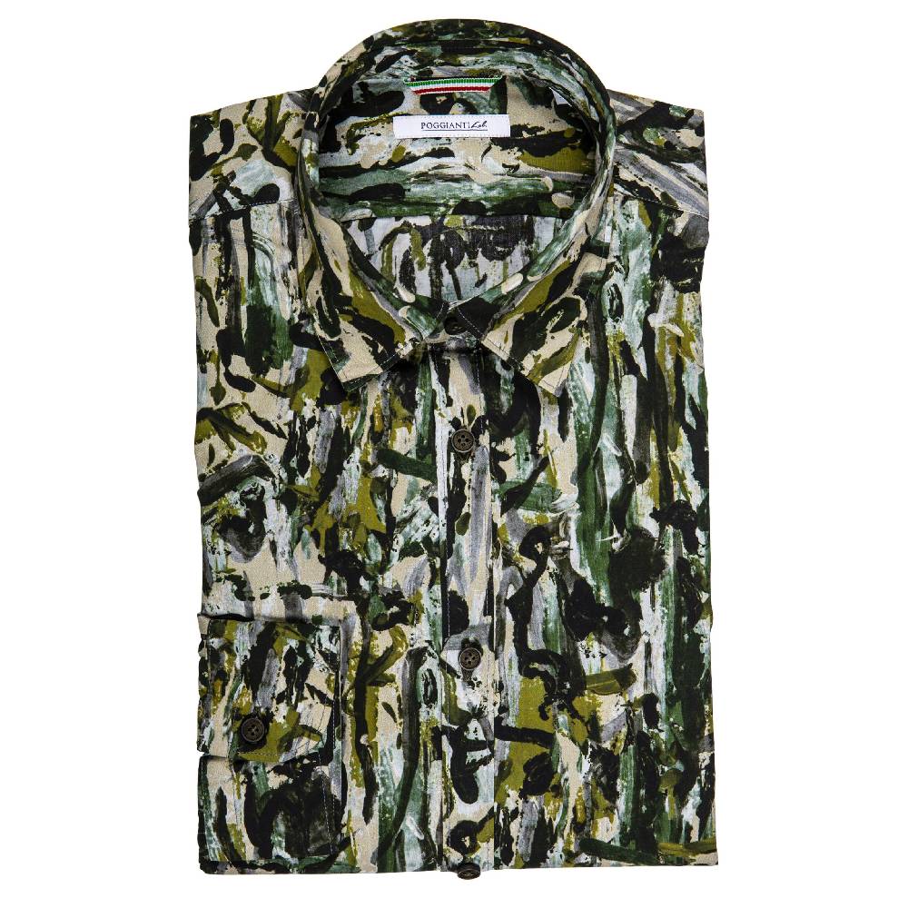 Poggianti Camicia fantasia collo piccolo Promozione Limitata