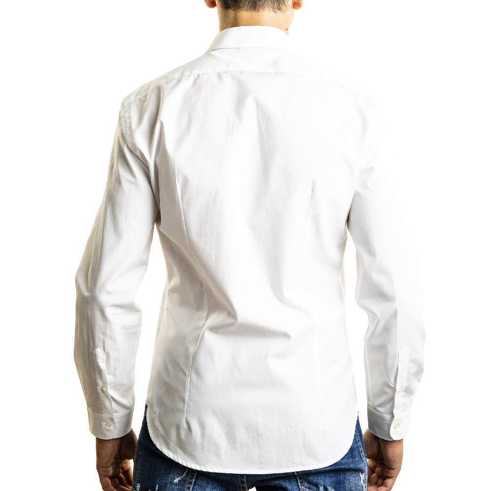 Poggianti Camicia Bianca con contrasti fantasia Offerte