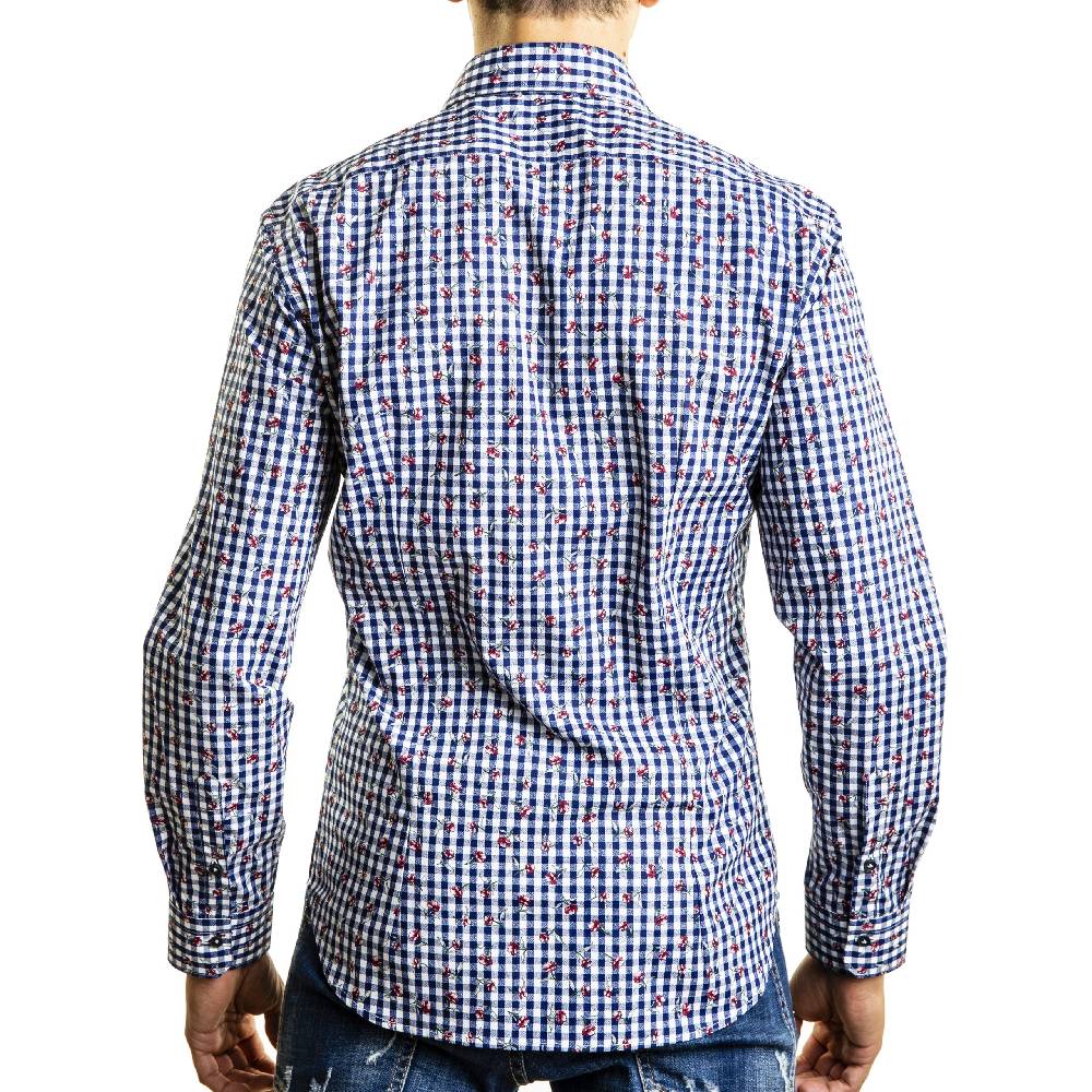 Poggianti Camicia Fantasia su base Quadri Hotsell