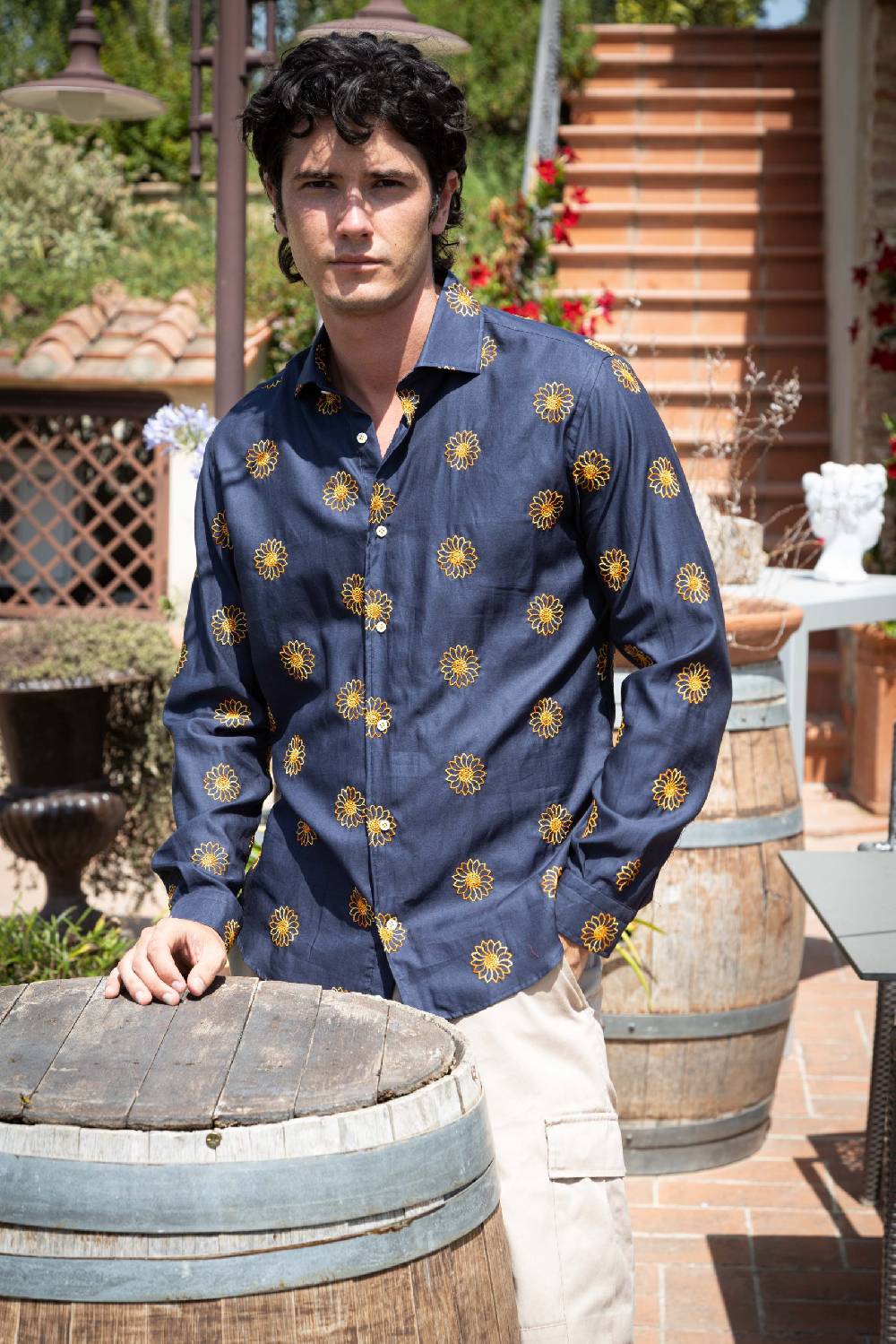 Poggianti Camicia uomo spring summer 24 FIRENZE-60F-221 Nuovo