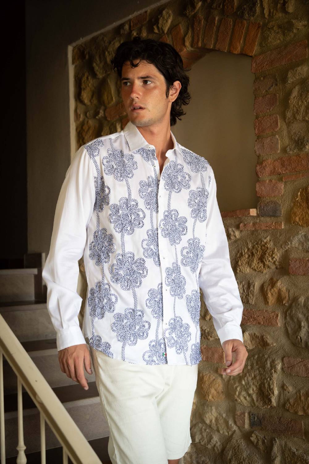 Poggianti Camicia uomo spring summer 24 FIRENZE-73-239 Soddisfazione Garantita