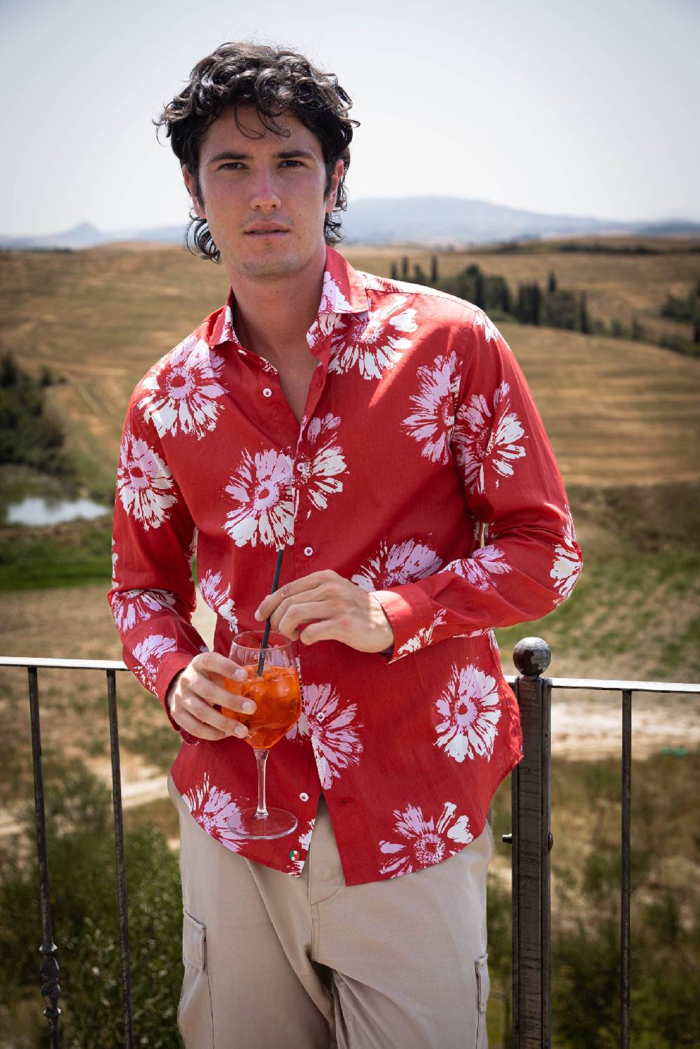 Poggianti Camicia uomo spring summer 24 FIRENZE-31F-124 Consegna Veloce