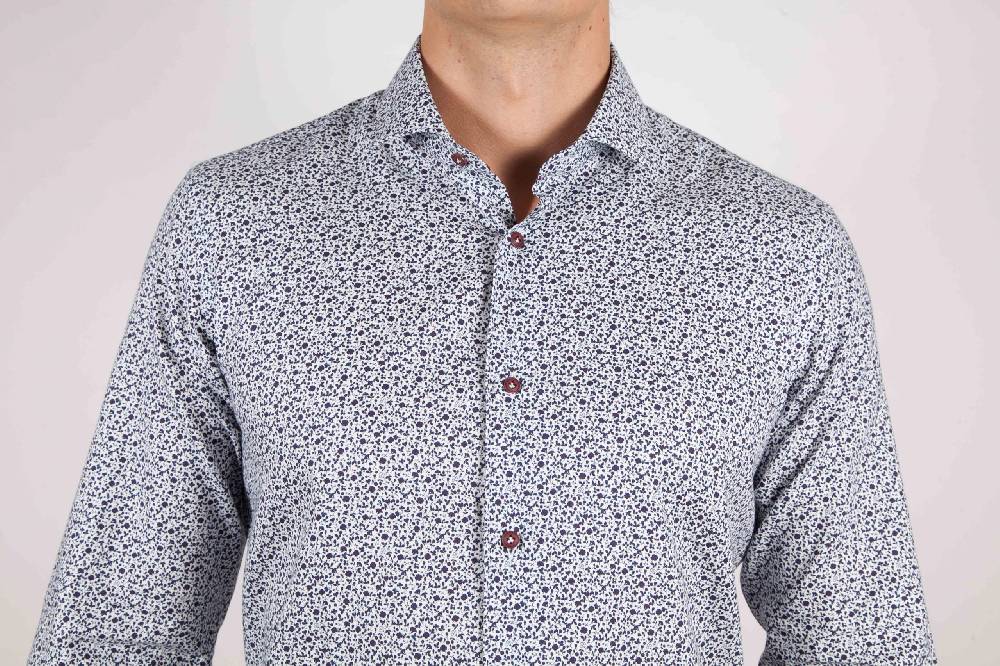 Poggianti Camicia Fantasia collo francese Fino Al -60%