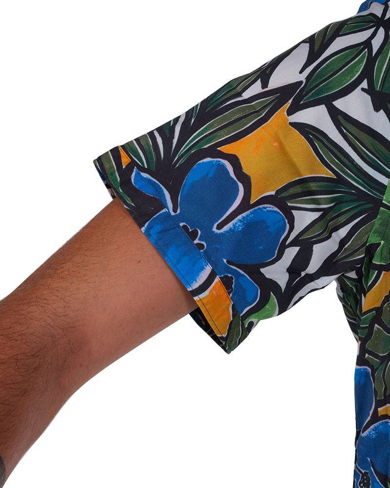Poggianti Camicia Fantasia Collo Morbido azzurro Convenienza