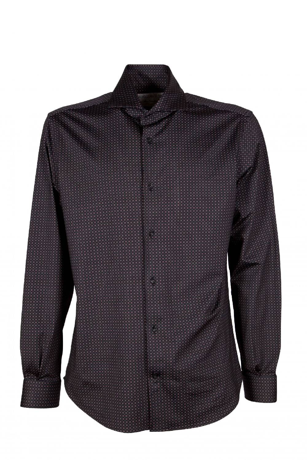Poggianti Camicia uomo in tessuto tecnico con stampa piccola ACTIVE 31-187-03