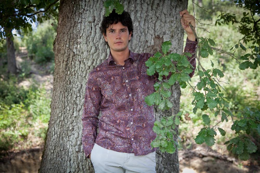 Poggianti Camicia uomo in cotone Liberty con stampa animali PISA-60F-155-01 Vendita