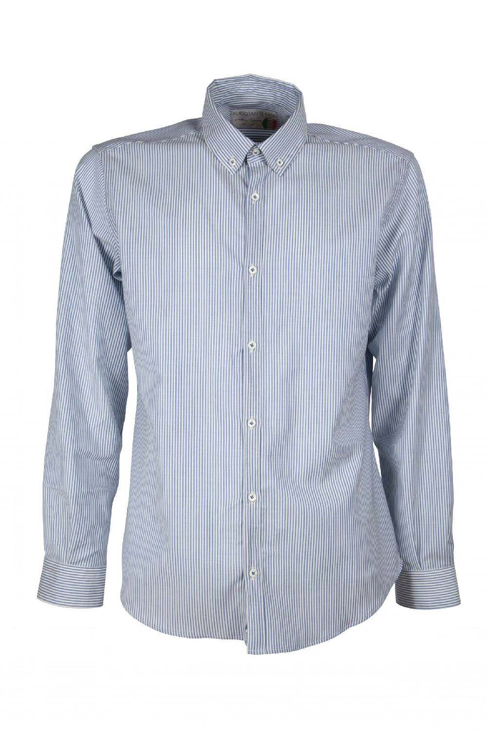 Poggianti Camicia in lana merinos REDA a righe PISA-64-117-01 Soddisfazione Garantita