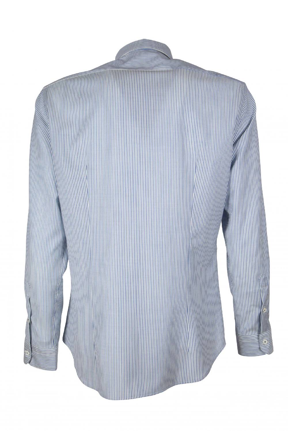 Poggianti Camicia in lana merinos REDA a righe PISA-64-117-01 Soddisfazione Garantita