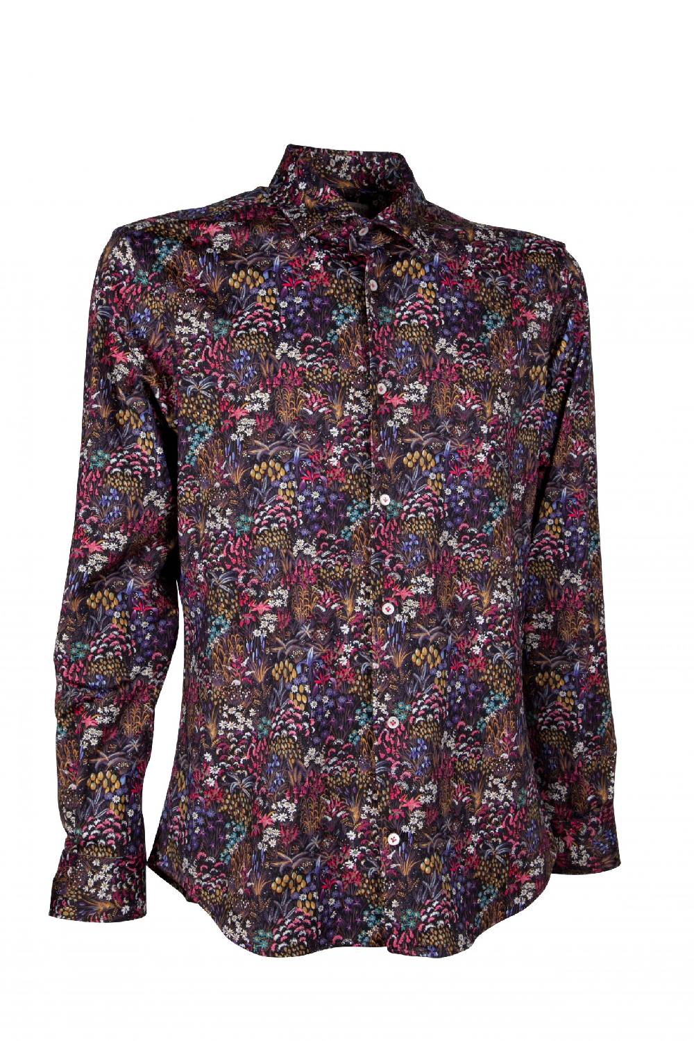 Poggianti Camicia uomo in tessuto tecnico con stampa piccola floreale . ACTIVE. 73-190-01 Qualità Garantita