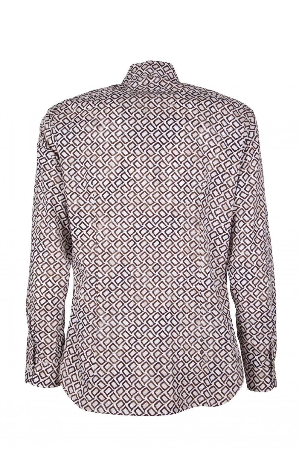 Poggianti Camicia uomo cotone con stampa geometrica PISA-31F-140-01 Negozi Online