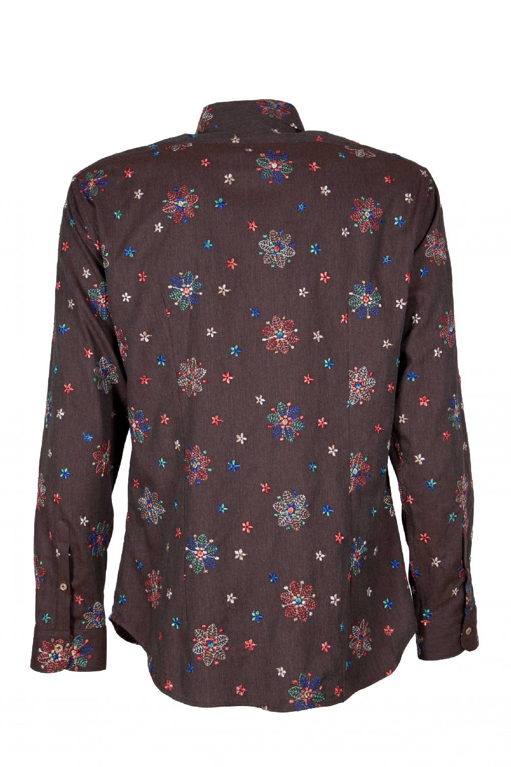 Poggianti Camicia uomo in flanella con ricami FIRENZE-66F-243 Shopping Online