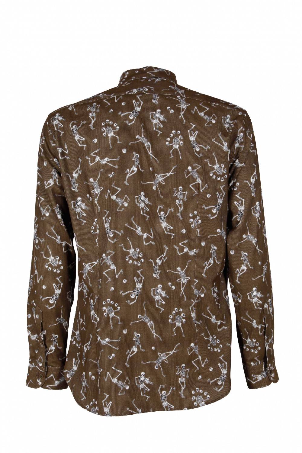 Poggianti Camicia uomo in velluto con stampa teschi PISA-62F-230-01 Prezzo Ridotto