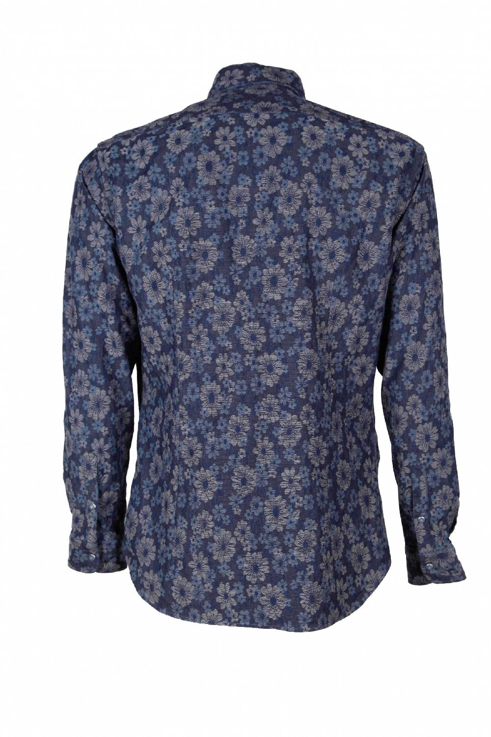 Poggianti Camicia uomo in Denim Jacquard PISA-31W-237-01 Presa