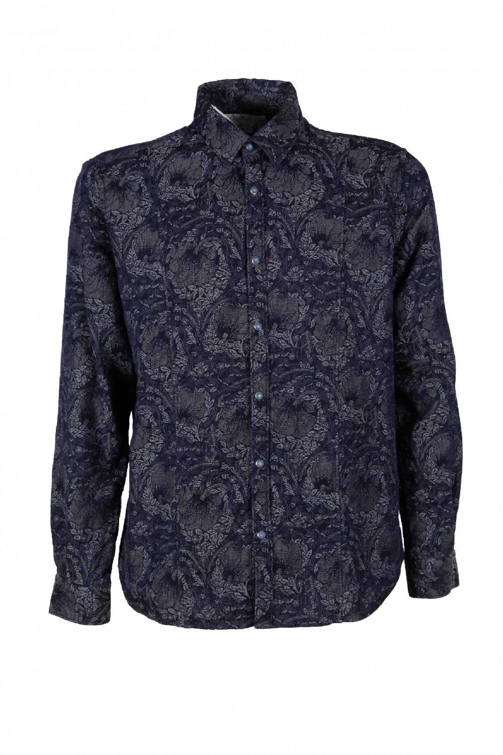 Poggianti Camicia uomo in Denim Jacquard LEGOLI-66-235-01 Sconto