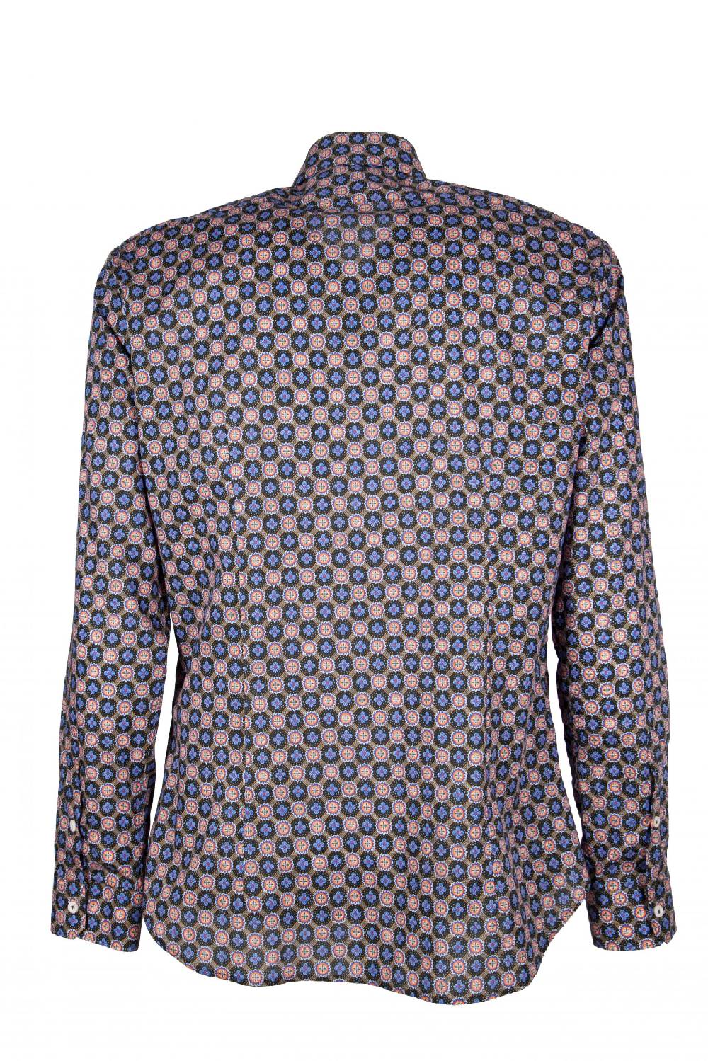 Poggianti Camicia uomo in cotone con stampa piccola FIRENZE-62M-138-02 Online