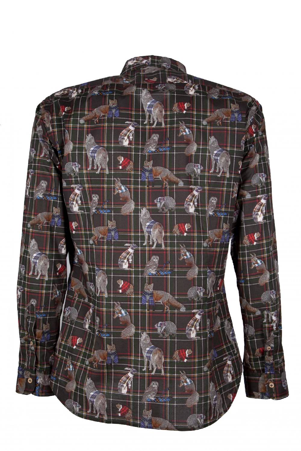 Poggianti Camicia uomo stretch con stampa animali PISA-64-175-03 In Vendita