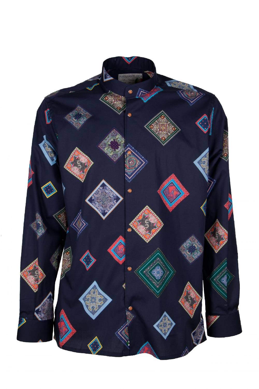 Poggianti Camicia uomo stretch con stampa geometrica SCARLINO-33-165-01 Offerte