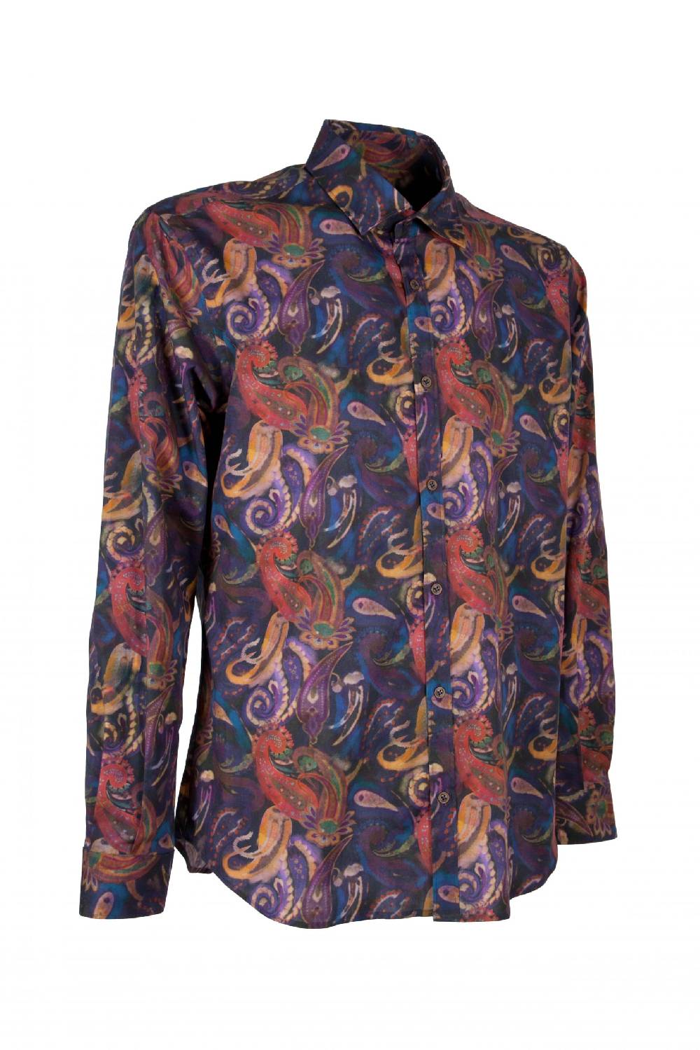 Poggianti Camicia uomo stretch con stampa Paisley PISA-73-163-01 Hotsell