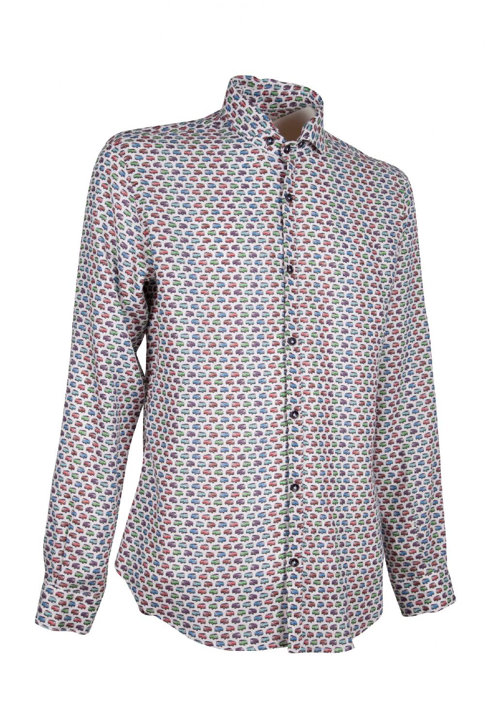 Poggianti Camicia Fantasia RIBOLLA-72-794-02 Qualità Garantita